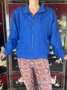 80s silk bomber jacket